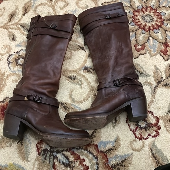 Frye ‘Jane Strappy’ dark brown boots Size 8 - Picture 3 of 7